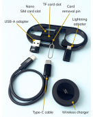 HKUST 7 in 1 Multifunctional Charging Set with PU Leather Sleeve